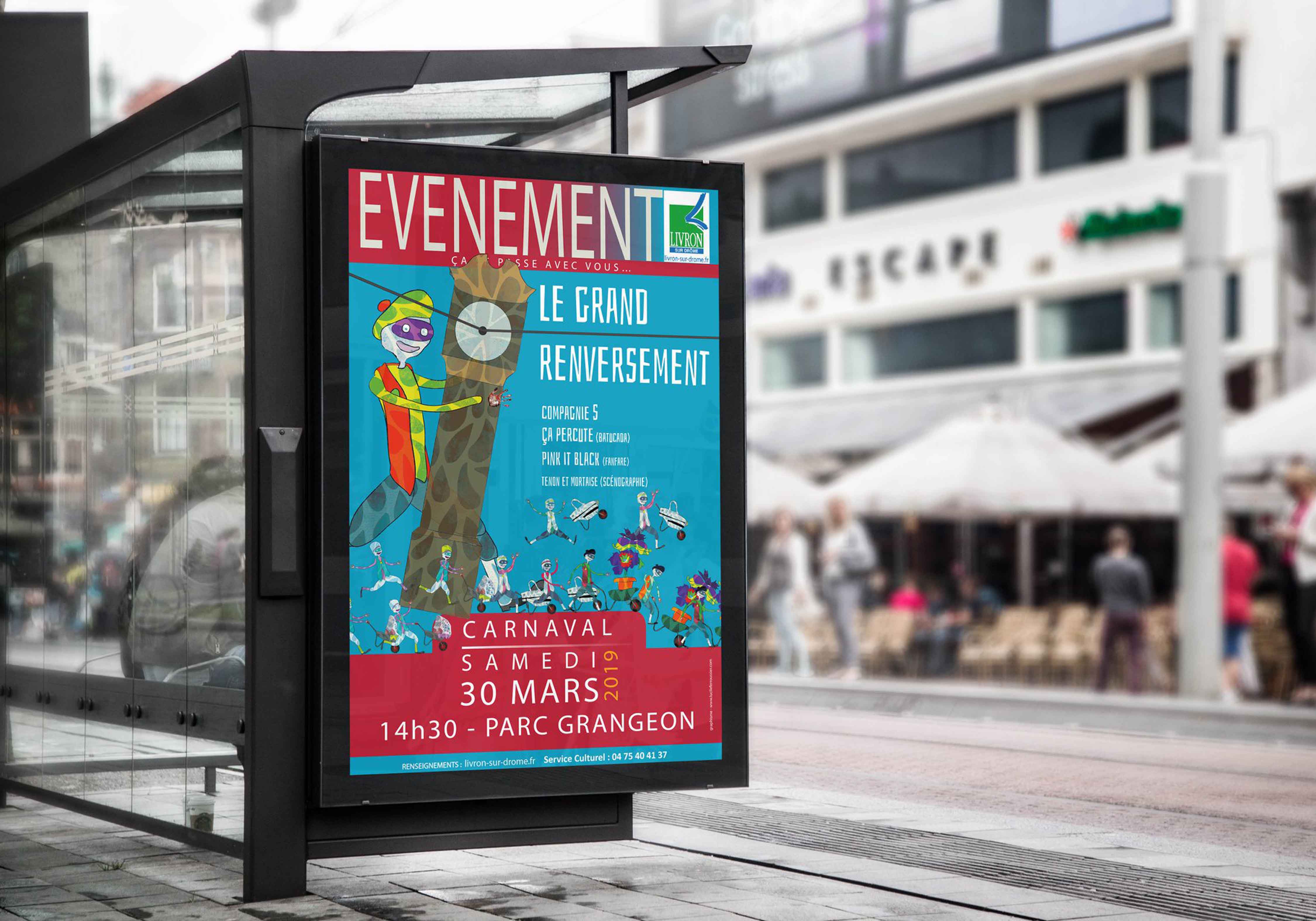 création affiche ville de livron sur drôme