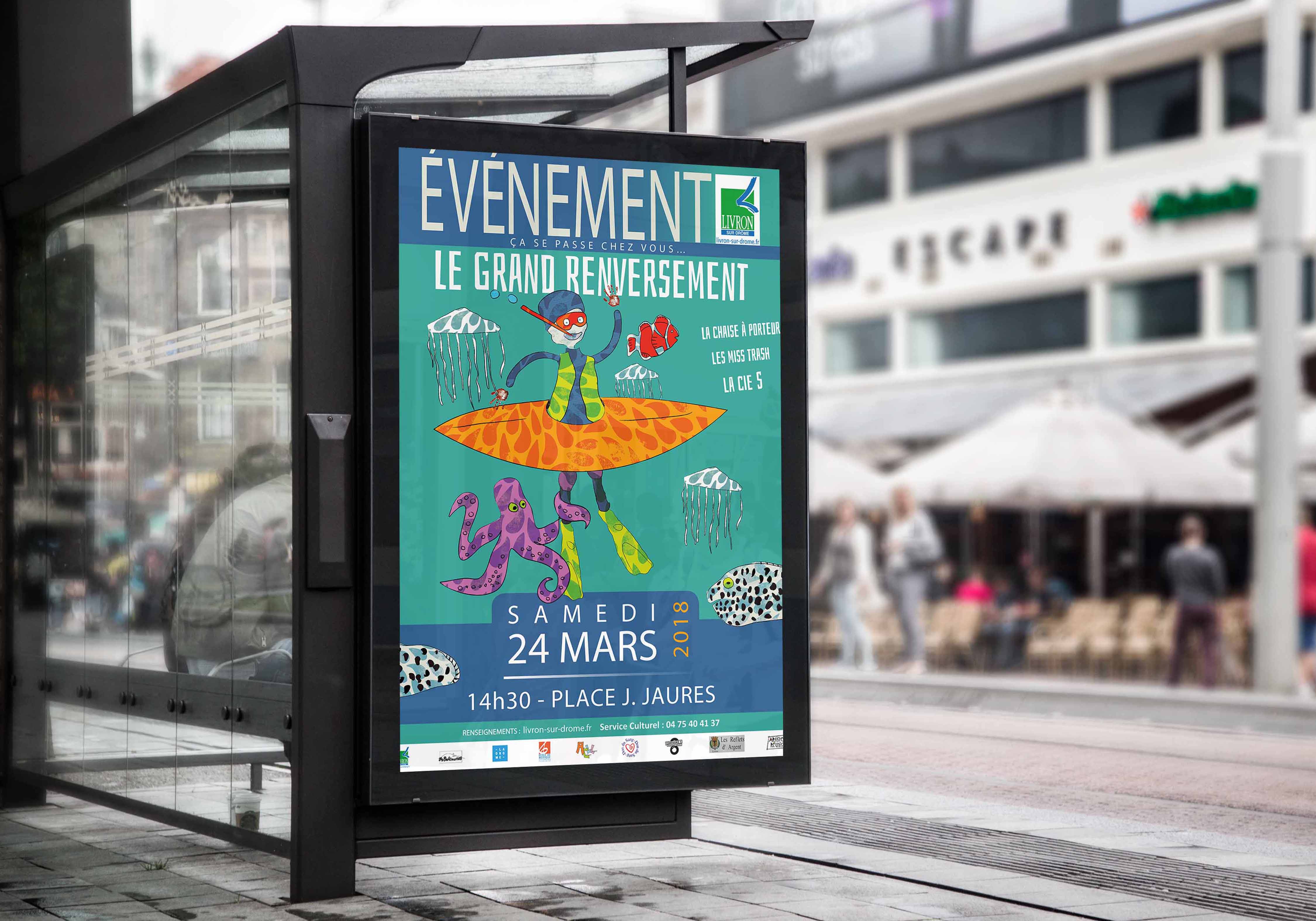 creation affiche mairie livron sur drôme