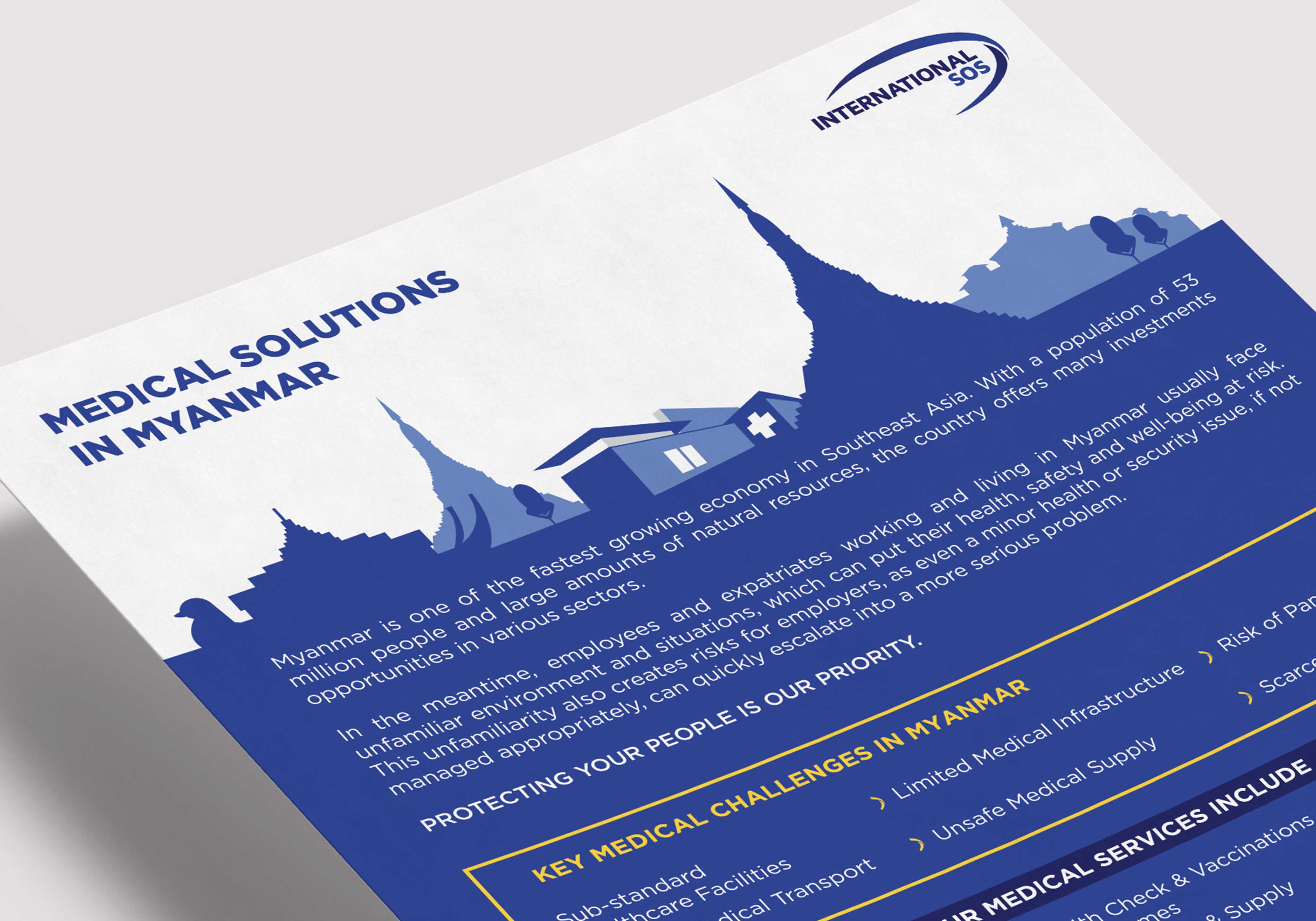 graphisme brochure sos international myanmar